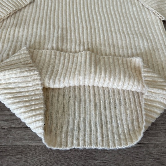 NWT Steve Madden Women’s Mock Neck Rib Dress In White Cap - Picture 6 of 11